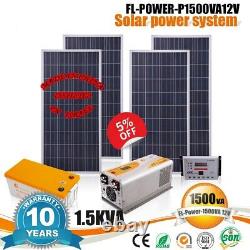 1.5KVA Solar panel system 110V / 220V AC solar energy Free electricity DIY KIT