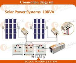 10KVA 110VAC/220VAC solar energy solar panel solar power system home DIY KIT