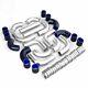 12Pcs 2.5 Universal Intercooler Pipe Piping Kit+T-Bolt Clamps +Silicone Coupler