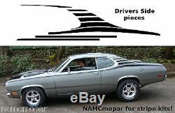 1970-1976 DUSTER Custom race stripes from NOSE TO TAIL DIY decal kit RTA