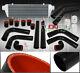 2.5 Turbo Intercooler+Black Diy Custom Aluminum Piping Kit Audi Mk4 Golf Jetta