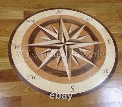 24 Wood Floor Medallion Inlay 100 Piece Compass kit DIY Flooring Table Box