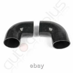 3 51mm Universal 8pcs Intercooler Turbo Pipe Piping+ Silicone Hose T-Clamp Kit