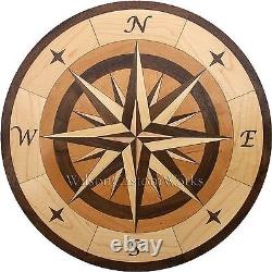 30 Wood Floor Inlay 96 Piece Star Compass Medallion kit DIY Flooring Table Box