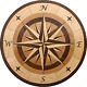 36 Wood Floor Inlay 96 Piece Star Compass Medallion kit DIY Flooring Table Box