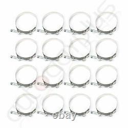 4 Universal 8pcs Intercooler Turbo Pipe Piping+ Silicone Hose T-Clamp Kit