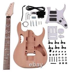 6-String DIY Electric Guitar Kit Mahogany Body Rosewood Fingerboard 7V-1R
