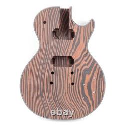 6-String Electric Guitar Kit DIY Zebrawood Body Neck Fingerboard ZLP Guitar Set