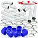 8Pc 2.5 Intercooler Piping Kit + U Bend + T-Bolt Clamps +Blue Silicone Couplers