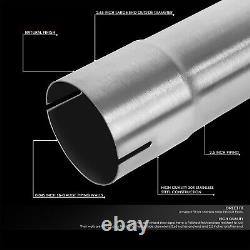 8Pcs S. Steel 2-1/2 DIY Custom Mandrel Exhaust Tubing Pipe Kit Straight & Bend