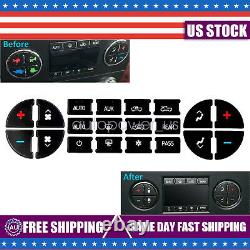 AC Dash Button Repair Kit Decal Stickers Replacement For Chevrolet GMC Tahoe