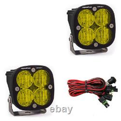 Baja Designs Squadron Sport Amber Wide Cornering Beam LED Lights With Rock Guards