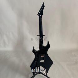 Black Unfinished DIY Special Shape BC Electric Guitar Kit Diamond Inlay