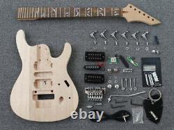 CUSTOM Body Mahogany DIY Electric Guitar Kit H S H Pickup 6-String Full Warranty