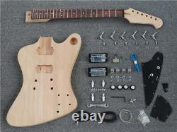 CUSTOM Fire bird Style DIY Electric Guitar Kit, Dot Inlays, 6-string fullWarranty