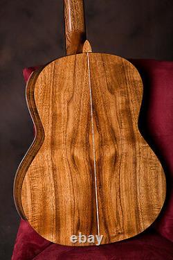 Classical Guitar Diy Kit All Solid Wood, Indian Rosewood B/s, Ebony Fingrbrd