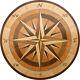 Compass Rose DIY kit 100 piece Wood Floor Medallion Inlay Select Size 18-36