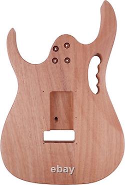 Custom DIY Guitar Project, Unfinished Mahogany Body, Maple Neck Kit