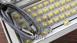 Custom DIY Mechanical Keyboard Kit White Gateron Milky Yellow Durock Stabs