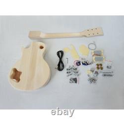 Custom Diy LP style Guitar kits unfinished Solid wood Electric Guitar set