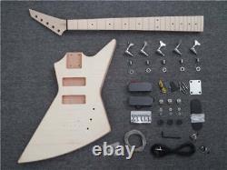 Custom Explorer Style DIY Electric Bass guitar Kit, 5-string Full Warranty FIT