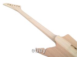Custom Explorer Style Neck-through DIY Electric Guitar Kit, 6-string H H -pickup