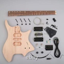 Custom Headless Electric Guitar Kit DIY LP style 6-string Light travel Warranty