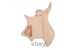 Custom Headless Electric Guitar Kit DIY LP style 6-string Light travel Warranty