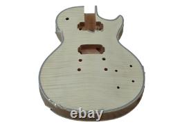 Custom LP style DIY Electric Guitar kit, Flamed Maple top, 6-string, Full Warranty