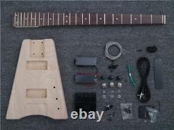 Custom factory Headless 4 String DIY Electric Bass Kit Right hand Basswood Body