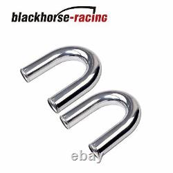 DIY 2 Universal Aluminum Intercooler Turbo Piping Kit with Silicone Hose X 2 PACK