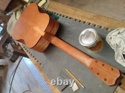 DIY Acoustic Handcraft Custom Solid Mahogany+Spruce GUITAR KIT-Dreadnought or OM