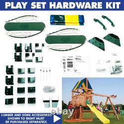 DIY Alpine Custom Outdoor Playset Hardware Kit with Backyard Swing Set Accessori
