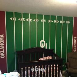 DIY CUSTOMIZE ANY TEAM U WANT FREE SHIP Football Field Wall Complete Kit Decals