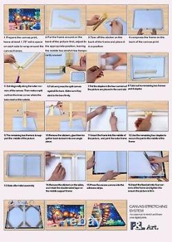DIY Canvas Frame, Stretcher Bars Solid Wood Canvas Kits with Accessories