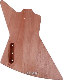 DIY Custom Bass Guitar Kit AX Project Unfinished Maple Neck, Mahogany Body