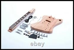 DIY Electric Guitar High Quality Mahogany Body Chrome Hardware unfinished kits