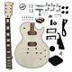 DIY Electric Guitar Kit Binding Flame Maple Top Archtop Chrome Parts Free Ship