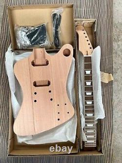 DIY Electric Guitar Kit FbFireB Mahogany Body Rosewood Frets Free Shipping