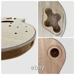 DIY Electric Guitar Kit Flame Maple Top Archtop Binding LP type Free Shipping