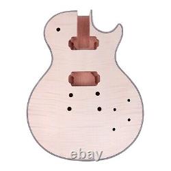DIY Electric Guitar Kit LP Type Mahogany Body with Flame Maple Top Free Shipping