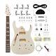 DIY Electric Guitar Kit with Flamed Maple Veneer Top Basswood Body Maple Neck CR