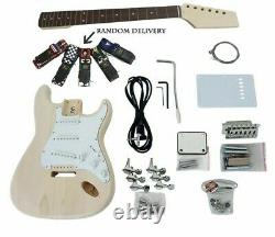 DIY Electric Guitar Mahogany Body Rosewood Fingerboard String Self Assembly Kit