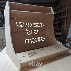 DIY TINY Bartop / Tabletop Arcade Cabinet Kit for 32in TV or 32 Monitor Sanwa