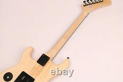 DIY Unfinished Electric Guitar Kit Basswood Body Canada Maple Neck FR Bridge
