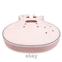 DIY Unfinished Electric Guitar Kit LP Type Flame Maple Top FREE SHIPPING