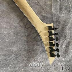 DIY electric guitar kits black parts all installed raw wood prepared to seal