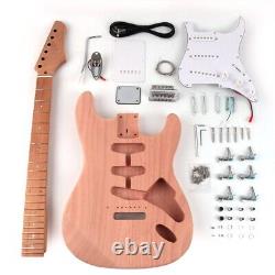 Electric Guitar Kit DIY Maple Neck Roasted Maple Fingerboard White Pickguard