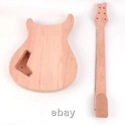 Electric Guitar Kit DIY Quilted Maple Top Rosewood Fingerboard A Set BK Parts