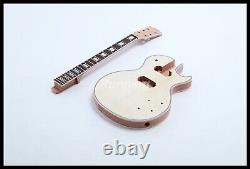 Electric Guitar Kits 4A Grade Flamed Maple Unfinished Guitar DIY Custom Style